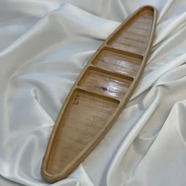 سینی مزه چوبی قایقی