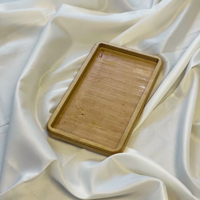 سینی ساده چوبی کوچک مستطیلی