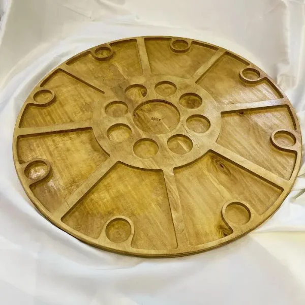سینی مزه بزرگ چوبی دایره ای